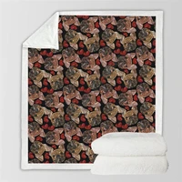 cute french bulldog premium fleece blanket 3d printed sherpa blanket on bed home textiles