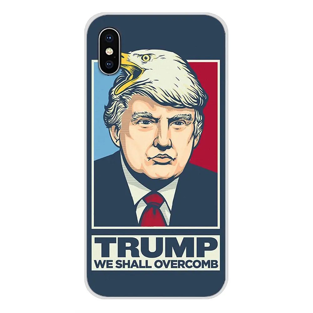 For Apple iPhone X XR XS MAX 4 4S 5 5S 5C SE 6 6S 7 8 Plus ipod touch Donald John Trump Accessories Phone Cases Covers | Мобильные