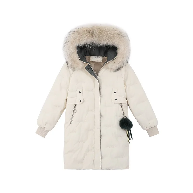 Зимняя куртка-пуховик женская одежда топы и блузки сохраняющие тепло длинное