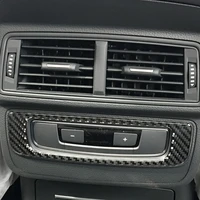 carbon fiber rear armrest air conditioner control panel decoration cover sticker trim for audi q7 2016 19 interior accessories