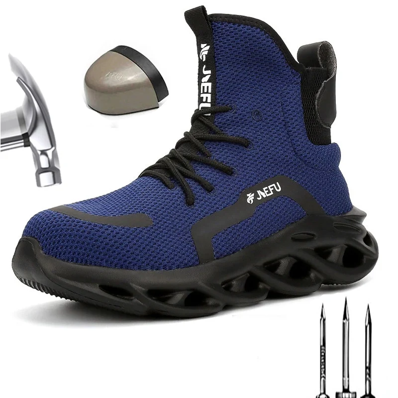 

2020 New Men's Anti Smashing And Anti Piercing Safety Shoes Outdoor Portable Breathable Wear-Resistant Work Shoes Safety Boots