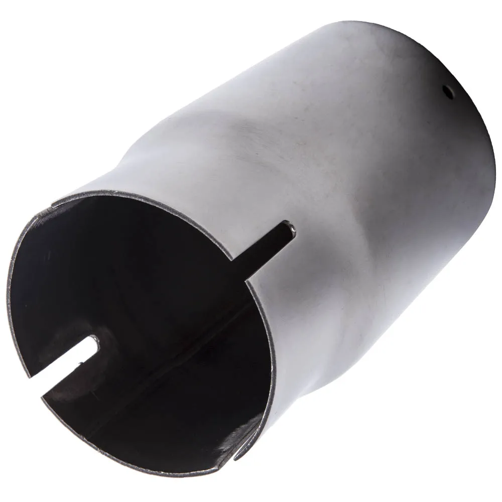 

2PCS 2.5" Inlet 3" Outlet 6" For Long Rolled Edge Stainless Steel Exhaust Tips