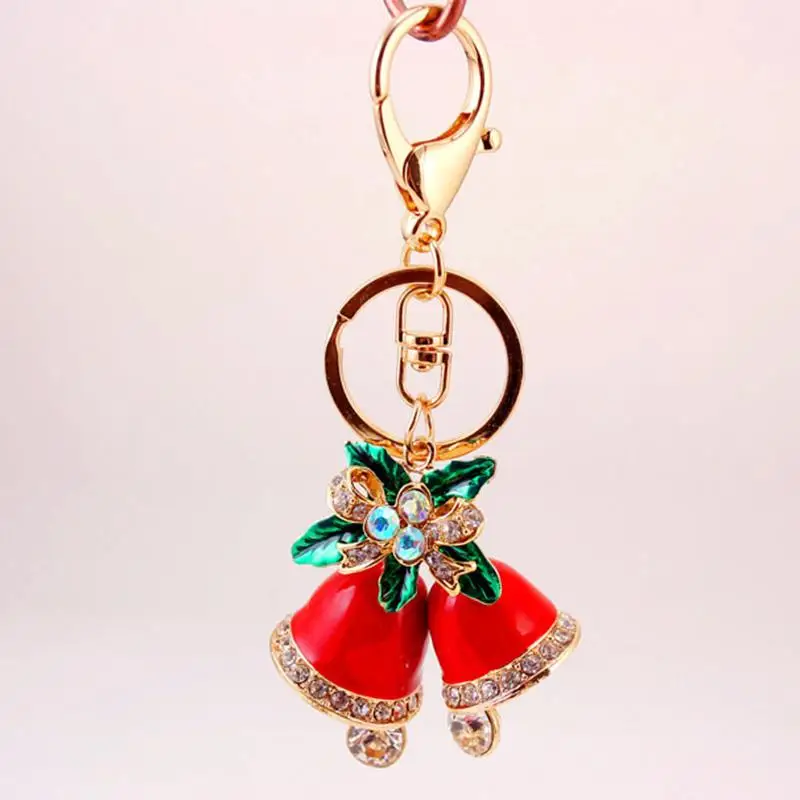 

Christmas Bells Keychain Keyring Women Girls Car Key Bags Gift Luxurious Christmas Day Decoration Jewelry Accessories