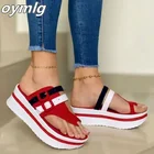 2021 летние женские сандалии на платформе с открытым носком сандалии тапочки женские пляжные повседневные сандалии с пряжкой на грубой подошве для женщин