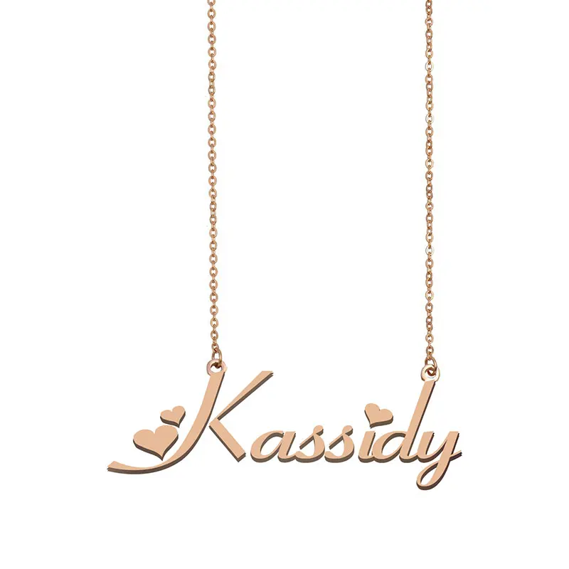 Kassidy Custom Name Necklace Personalized Nameplate for Women Girls Best Friends Birthday Wedding Christmas Mother Days Gift