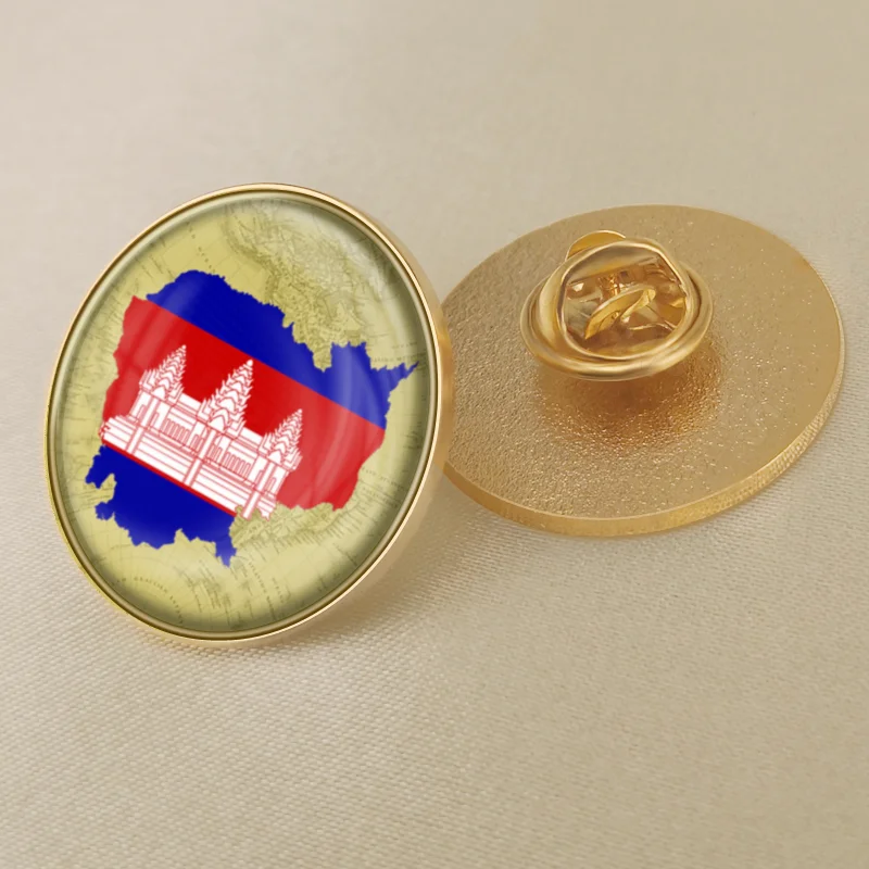 Герб Камбоджи кампучийцев карта Национальный флаг Эмблема с национальным