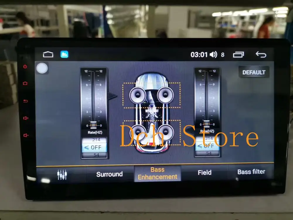 Автомобильный DVD плеер 10 1/9 дюймов 2.5D IPS сенсорный экран Android 8 1 GPS радио