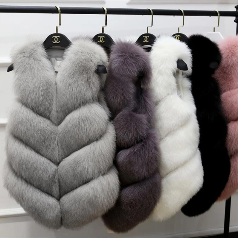 Модная женская куртка из натурального меха пальто искусственного лисы зимняя