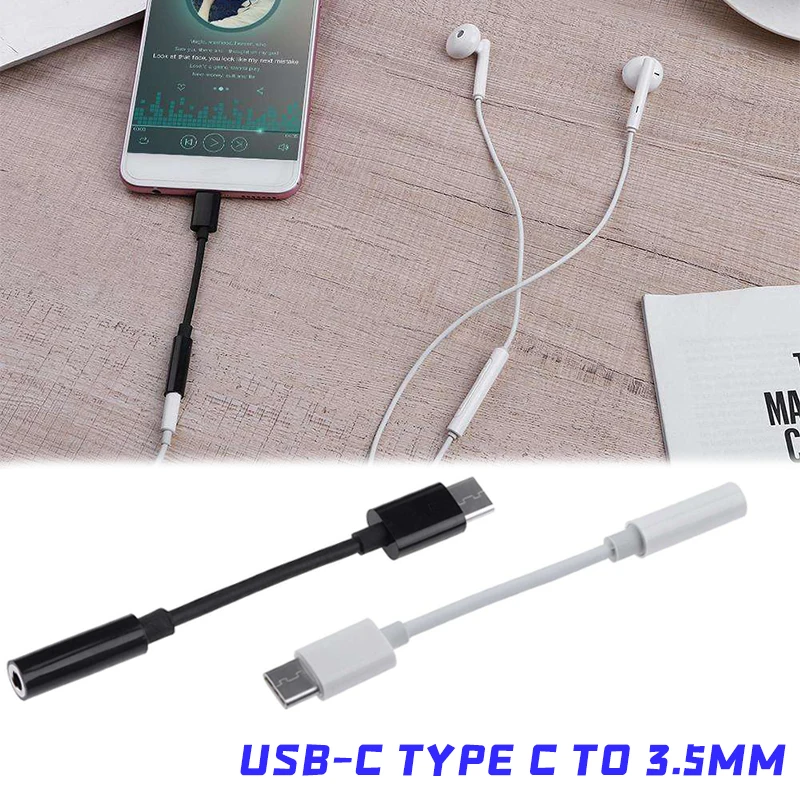 

Type-C to 3.5mm Jack Converter Earphone Audio Adapter Cable Type USB C to 3.5 mm Headphone Aux Cable for Huawei P20 Lite Mate 20