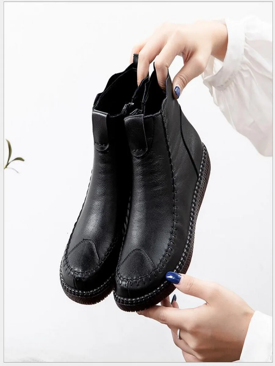 RUSHIMAN 2020 зимние Новые женские ботинки с плюшевой подкладкой теплая обувь из