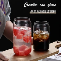 cola can glass mug breakfast milk coffee tea cup cocktail glass gold black letter heat resistant transparent drinkware home gift