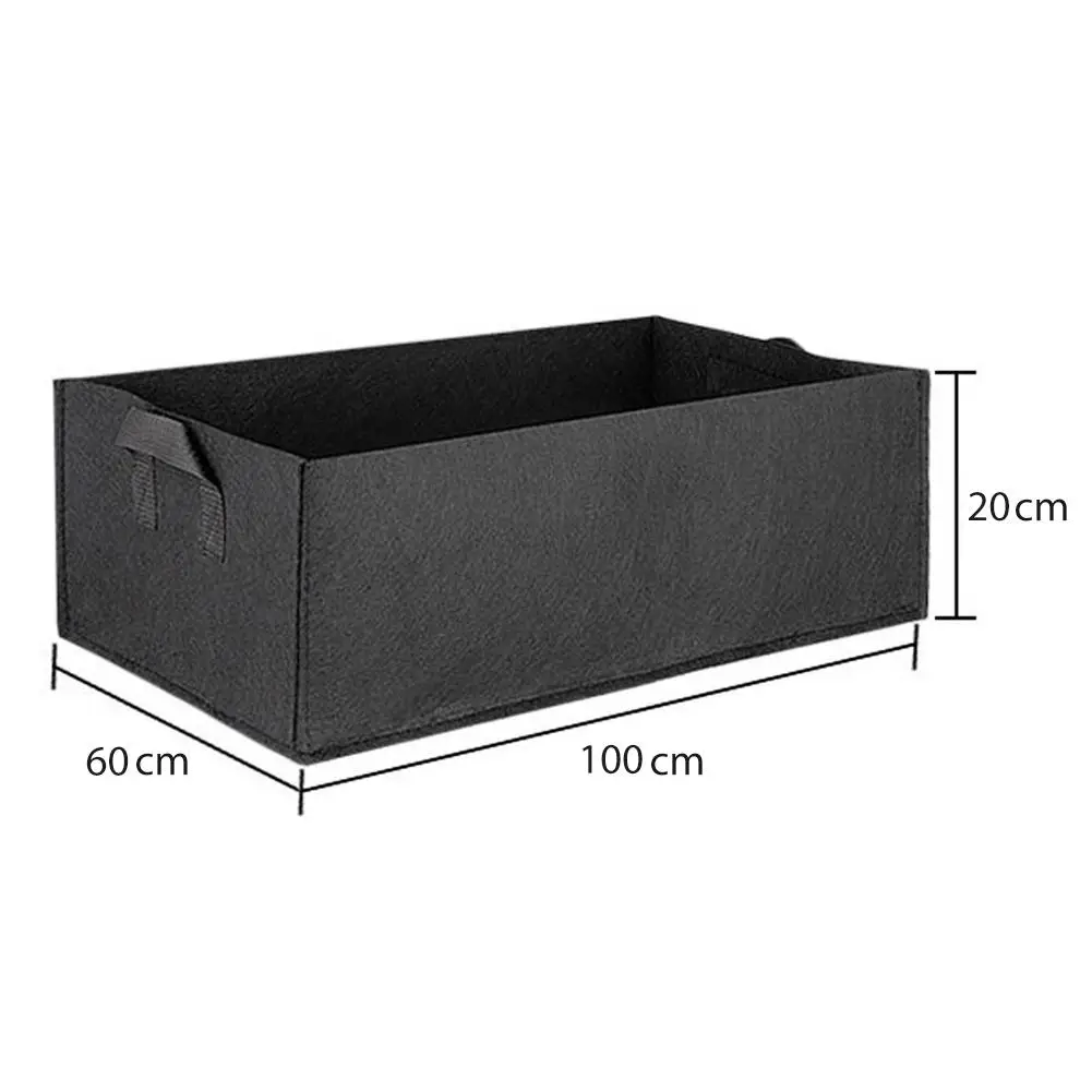 

Large Size Rectangle Felt Non-woven Fabric Garden Raised Bed Planting Container Grow Bag Fabric Planter Pot Plants Nursery Pot