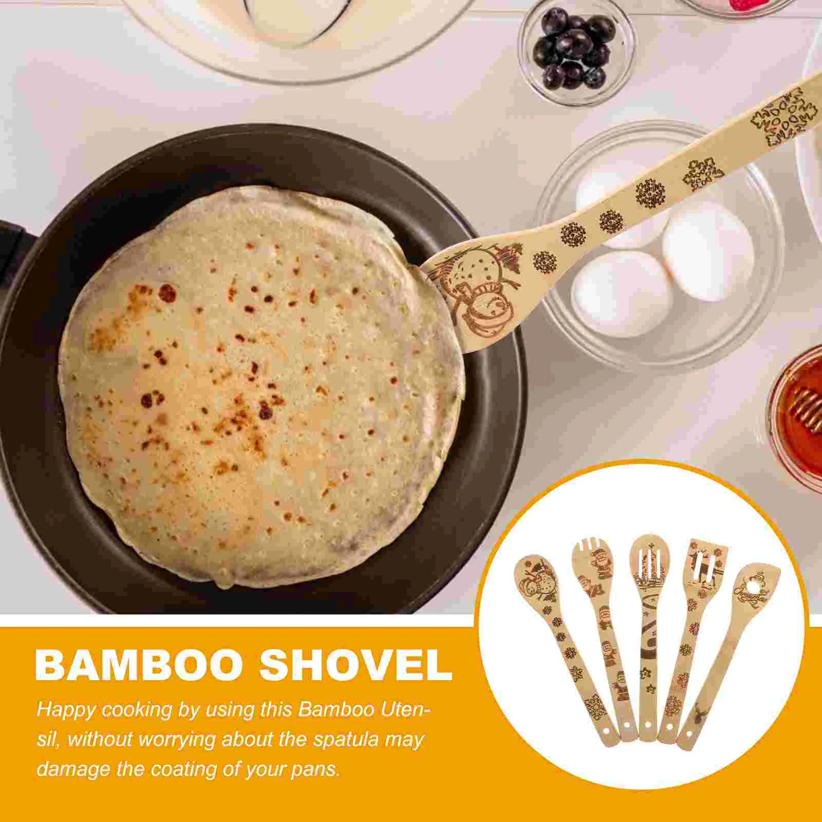 5 шт. бамбуковая многофункциональная кухонная утварь инструмент для