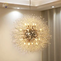led modern crystal chandelier nordic dandelion pendant light indoor lighting hanging lamp bedroom living dining room decoration