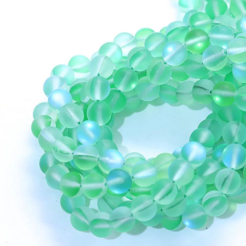 

Natural Stone Spacer Beads Matte Glitter Green Loose Beads For Jewelry DIY Making Bracelet Accessories 6/8/10mm 15" Beadtales