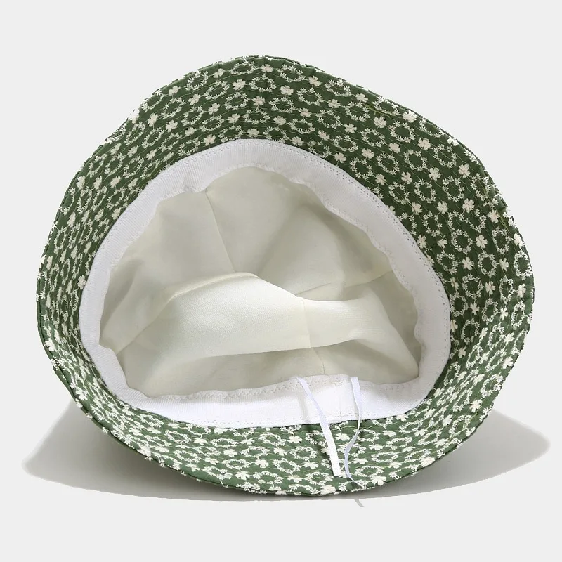 

LDSLYJR Cotton small flower embroidery Bucket Hat Fisherman Hat outdoor travel Sun Cap Hats for men and Women 281