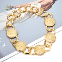 statement gold metal necklace za fashion trend hot sale necklaces jewelry accessories for women