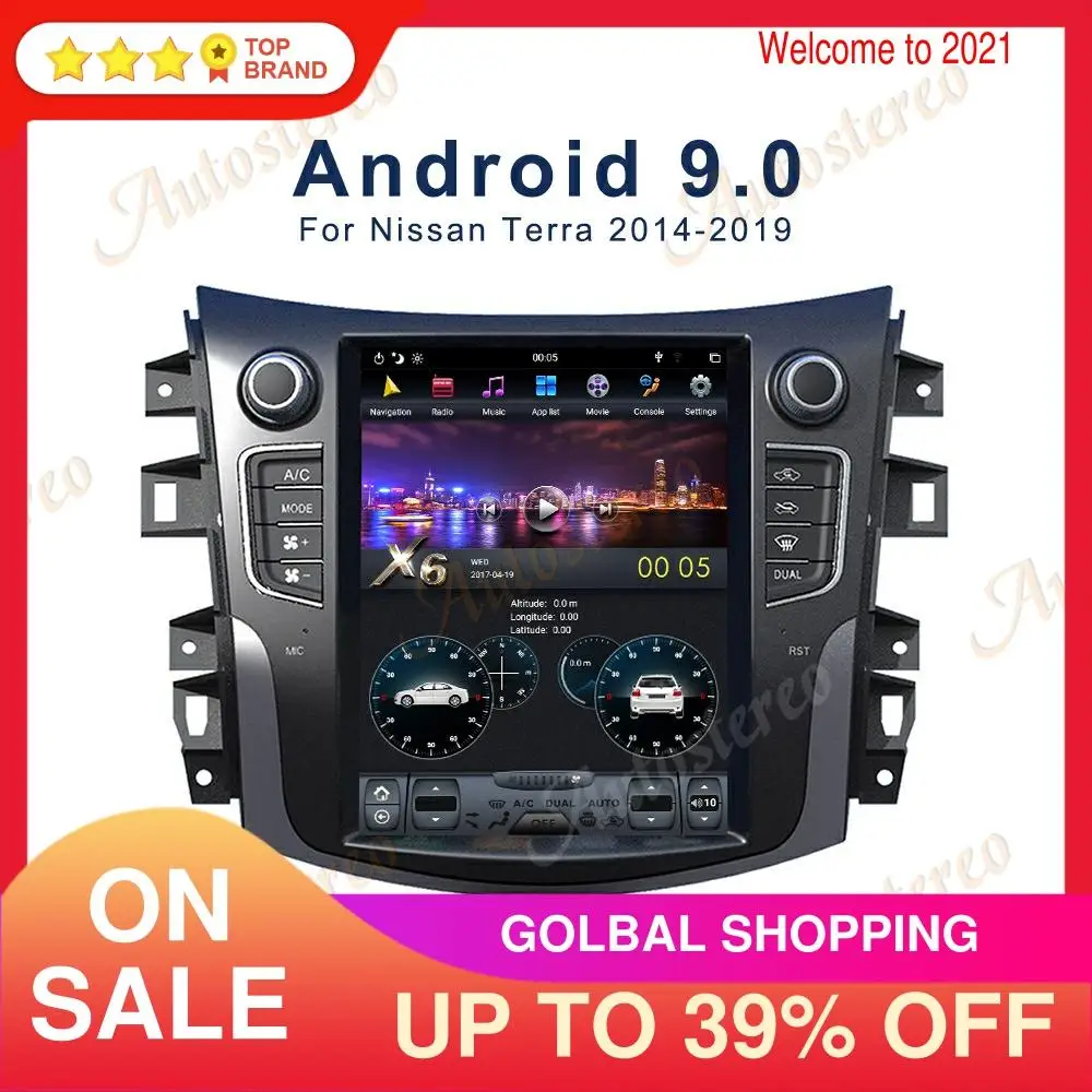 Tesla Style Android 9.0 4+64 Car GPS Navigation Carplay For NISSAN NP300 HeadUnit Auto Radio Multimedia Player Tape Recorder DSP |