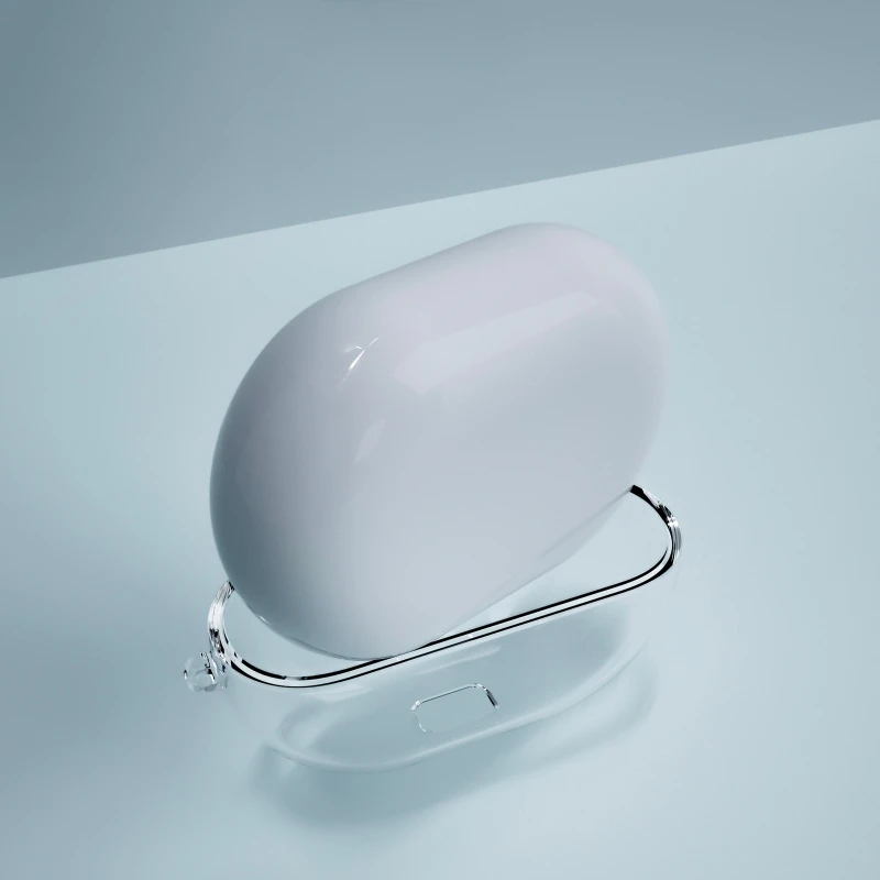 Прозрачная Беспроводная зарядка наушников с откидной крышкой для Huawei Freebuds Pro