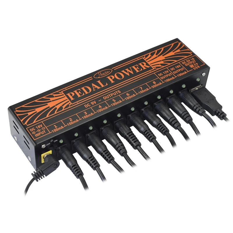 Блок питания с педалью для гитары многоконтурный тюнер 10 изолированными