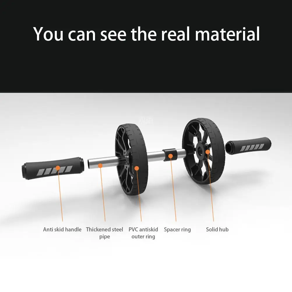 

Abdominal Wheel With Kneeling Pad Quiet Exercise Roller For abdominal Crunching Abdomen Wheel Training Body Building Equipment