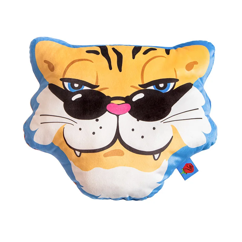

DUNXDECO Cool Tiger Cushion Decorative Pillow Present Soft Fashion Boy Friend Gift Modern Forest King Room Sofa Chair Bedding