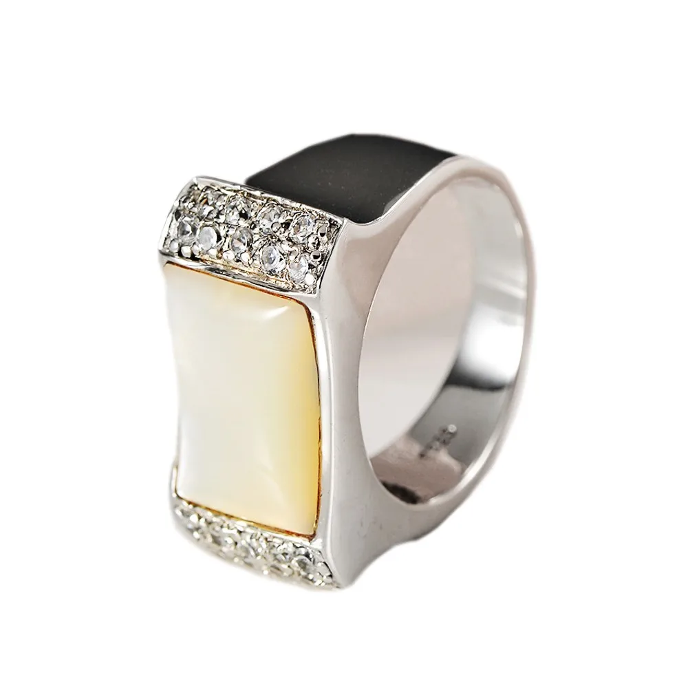 

2020 new simple white shell ring female ins retro ethnic style real s925 pure silver white shell woman ring