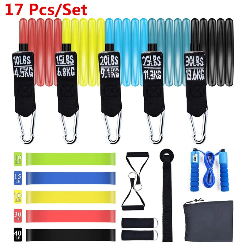 Эластичные ленты из латекса 17 шт./компл.|Эспандеры| |