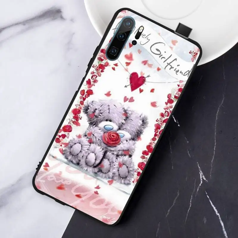 

Teddy bear Cute animal pattern luxury protective shell Phone Case For Huawei honor Mate P 10 20 30 40 Pro 10i 9 10 20 8 x Lite