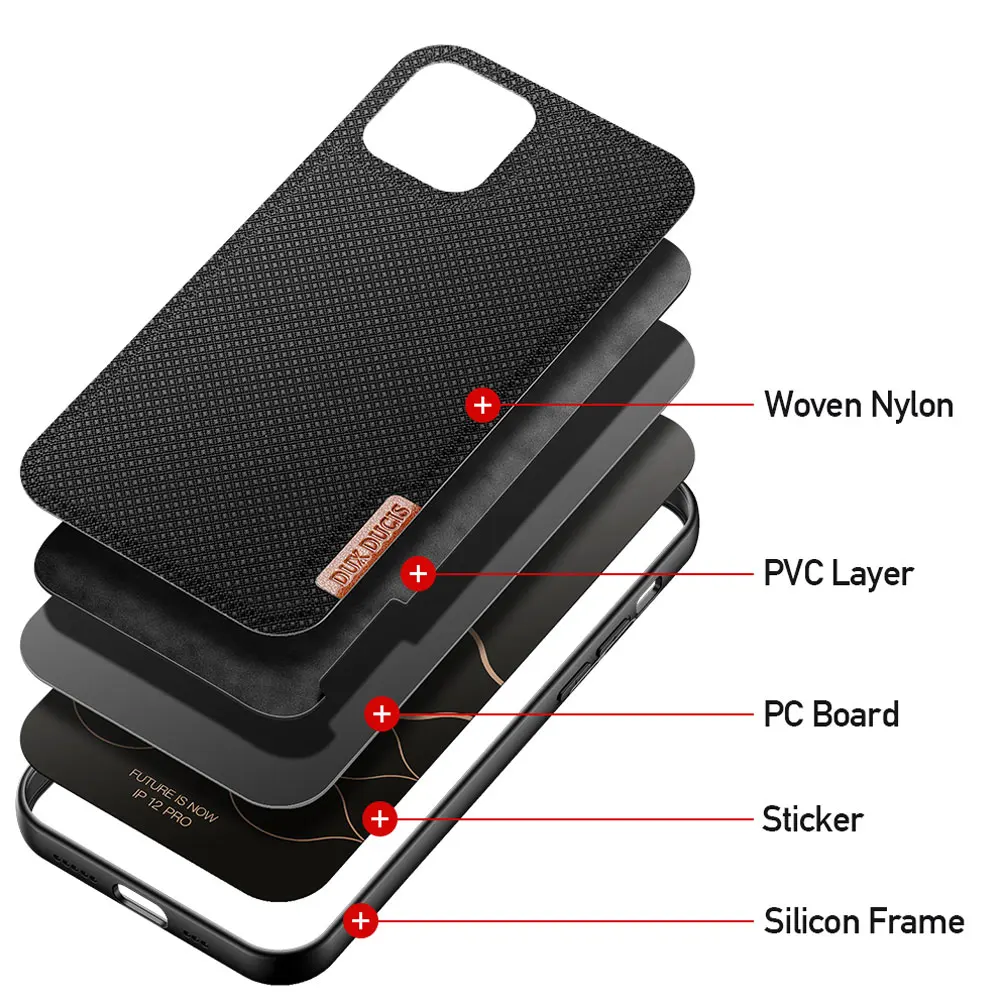 

Phone Case For IPhone 12/12 Pro Slim Nylon Fiber Case Back Cover Shockproof Anti-Sweat Durable Non-Slip Phone Cover Protect Case