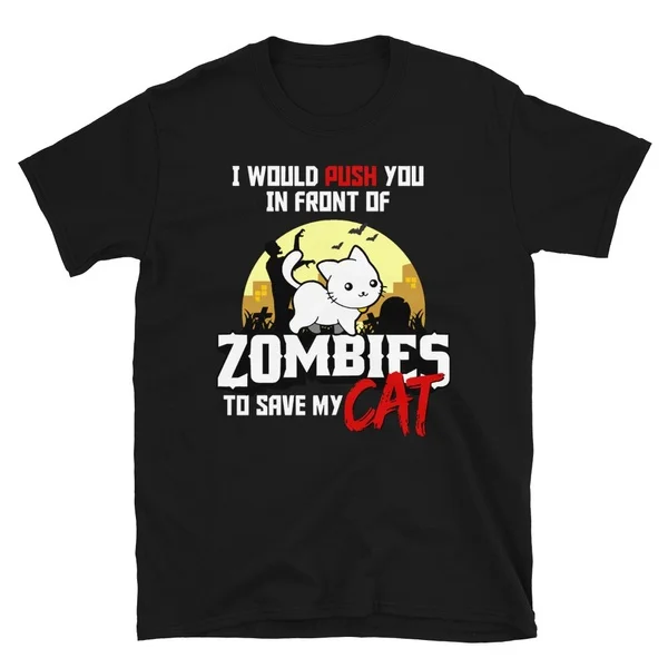 

My Cat Save my Cat Best Gift For Cat Lovers Tshirt Short-Sleeve Unisex T-Shirt
