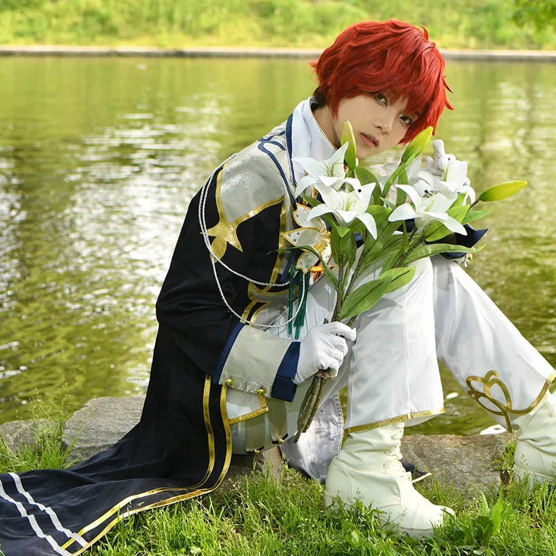 

Game Ensemble Stars Prince Amagi Hiiro Cosplay Costume Fancy Suit Coat Vest Shirt Pants Halloween Carnival Uniforms Custom Made