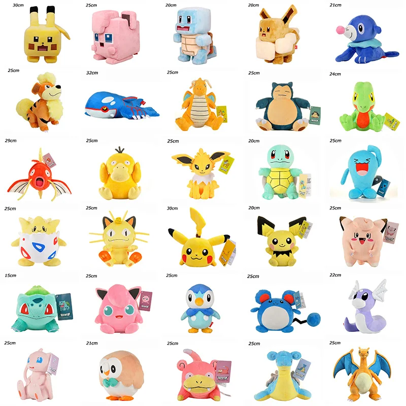 TAKARA TOMY Anime Pokemon Toys Plush Doll Pikachu Plush Toys Charizard ...