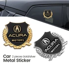 Наклейки для Acura Integra TL TLX ILX RL NSX ZDX MDX RDX TSX RSX RLX, металлические, металлические, значок с эмблемой, 2 шт.