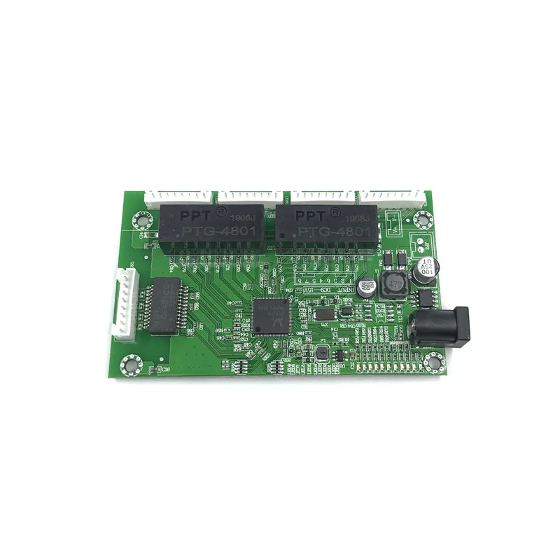 OEM PBC 4/8Port Gigabit Ethernet Switch Port with 4/8 pin way header 10/100/1000m Hub 4/8way power Pcb board screw hole | Компьютеры и