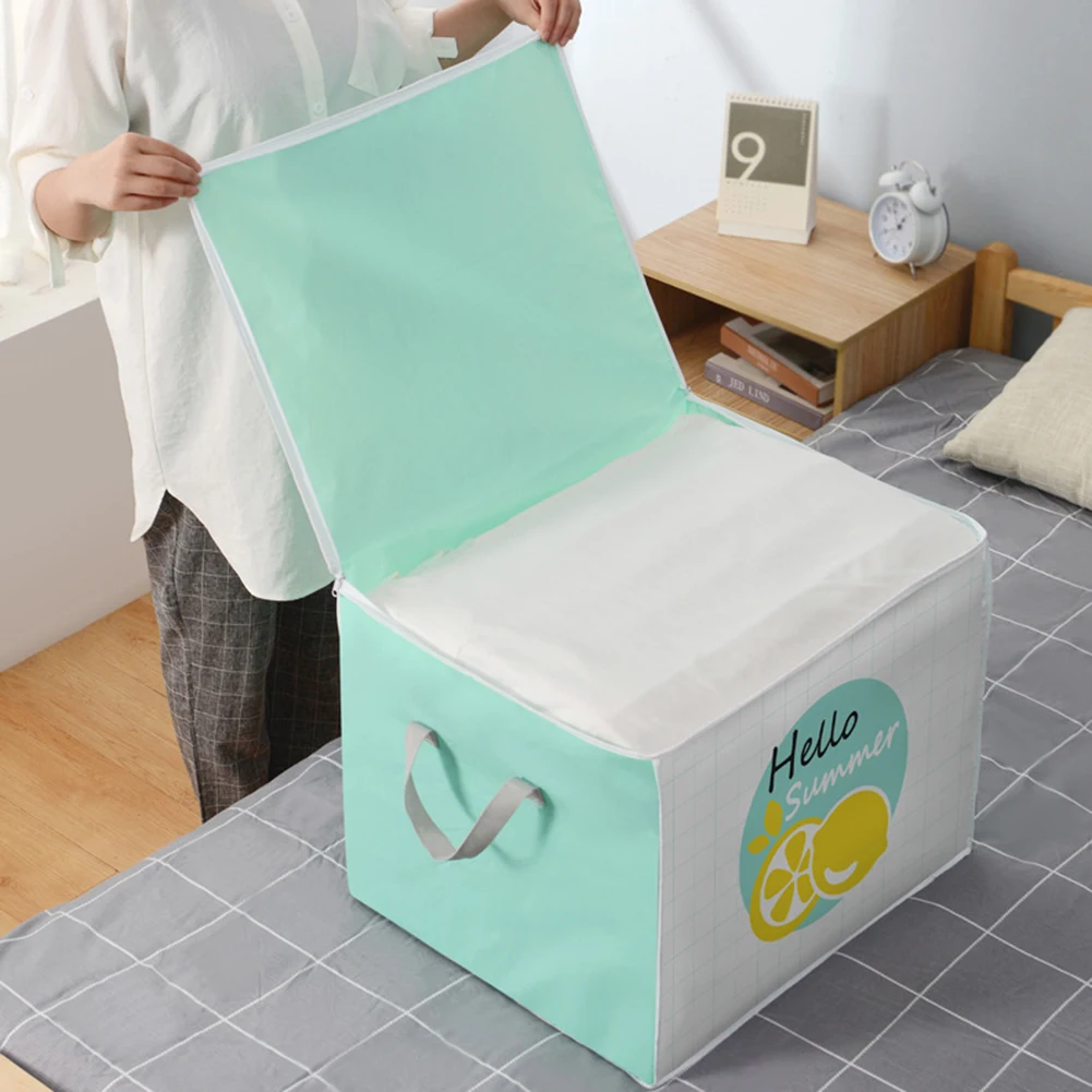 

25x22x3cm Folding Storage Box Dirty Clothes Collecting Case With Zipper Moisture-proof Quilt Storage Box