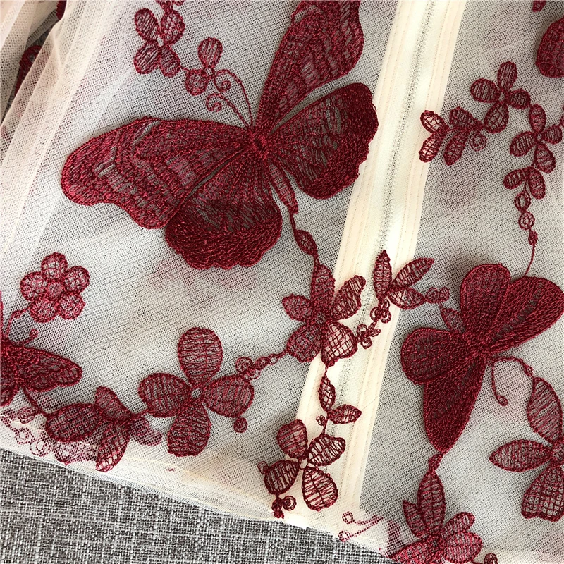 Женская кружевная блузка Young Gee винтажная с длинными рукавами-фонариками и