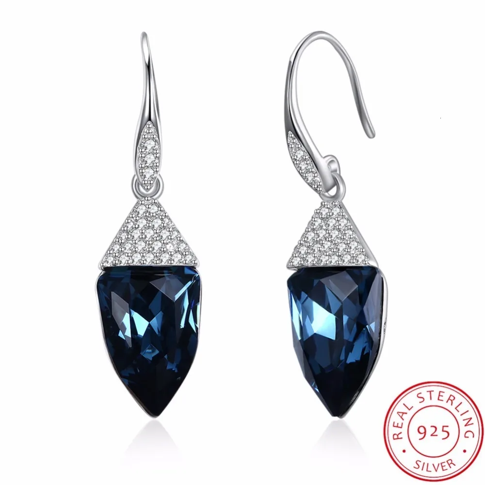 Серьги подвески женские из серебра 925 пробы с кристаллами|Серьги-подвески| |