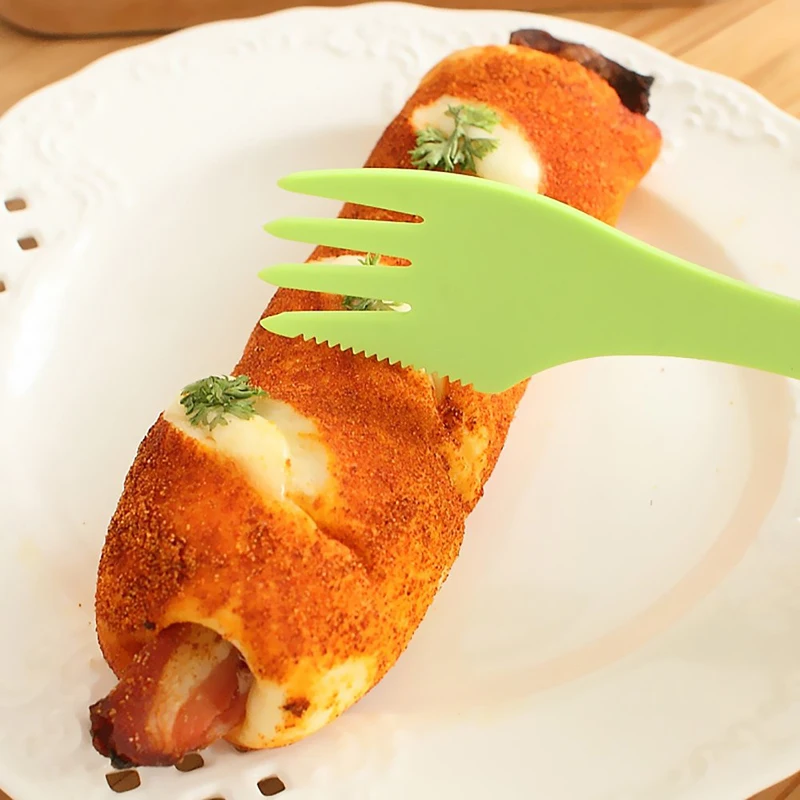 6 шт. ложка-вилка пилообразный нож походная пластиковая мини-посуда для кемпинга