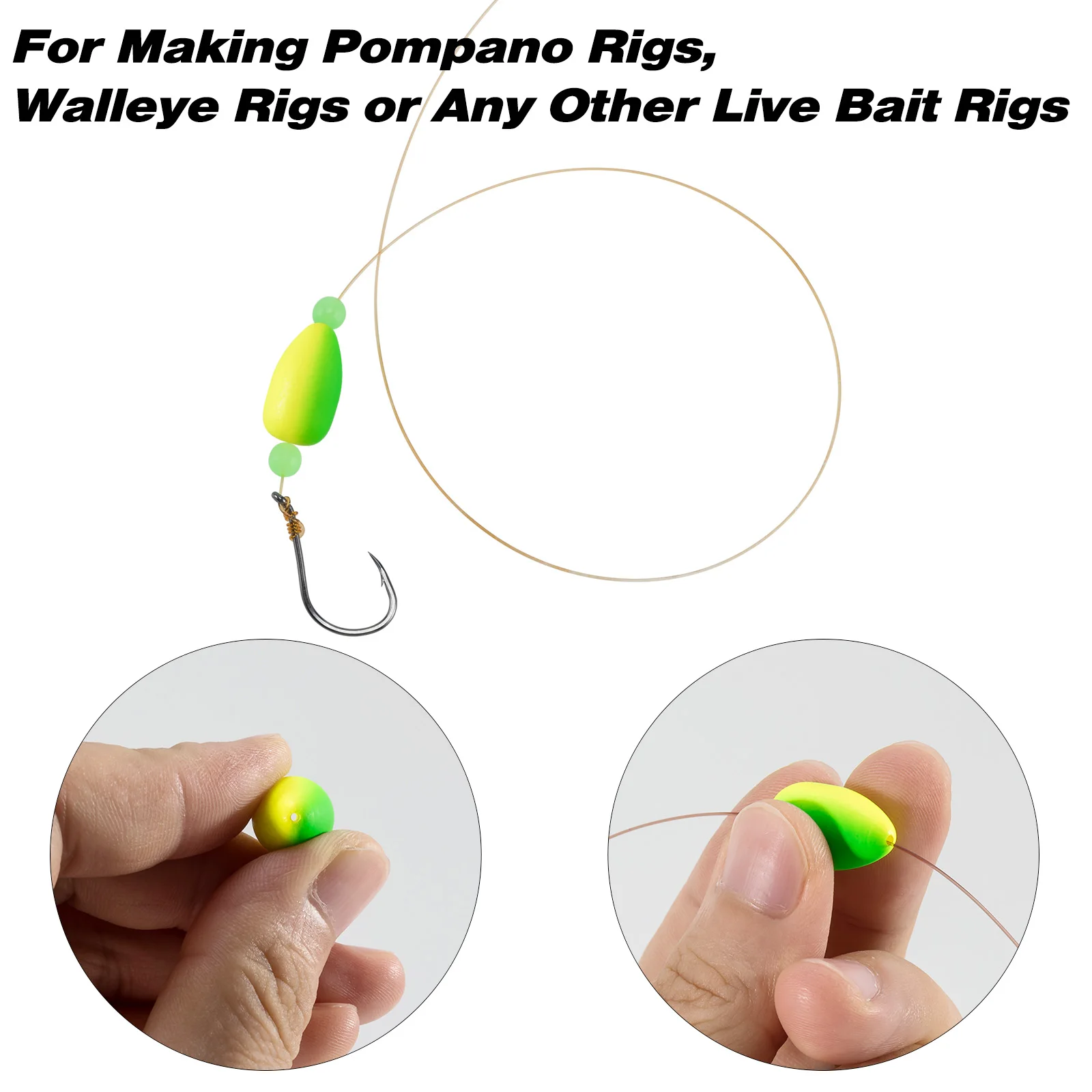 30pcs Fishing Foam Float Bobber Buoys Saltwater for Fly Fishing Pompano Bottom Rigs Strike Indicator Trout Catfish Walleye Rig