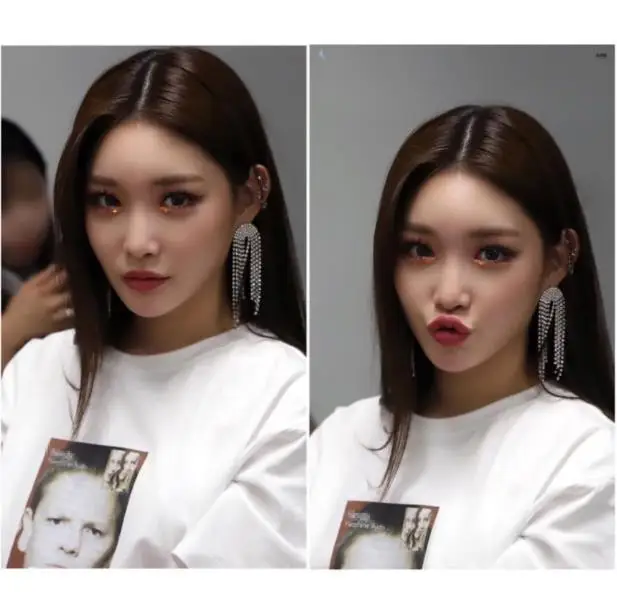 Kpop taeyeon Chung Ha/Забавная детская футболка с круглым вырезом и короткими рукавами