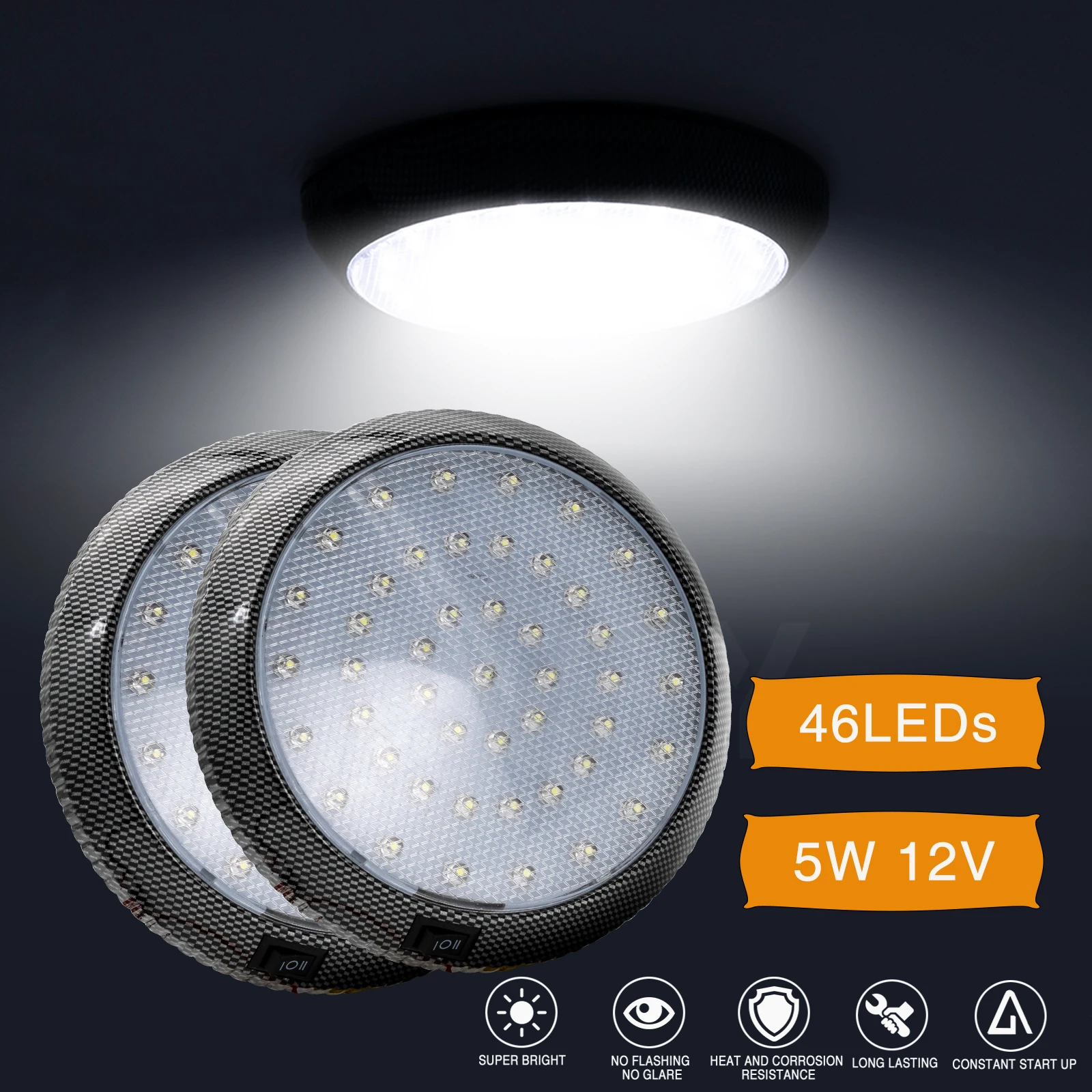 

Светодиодный светильник для чтения на крыше, 2 шт.