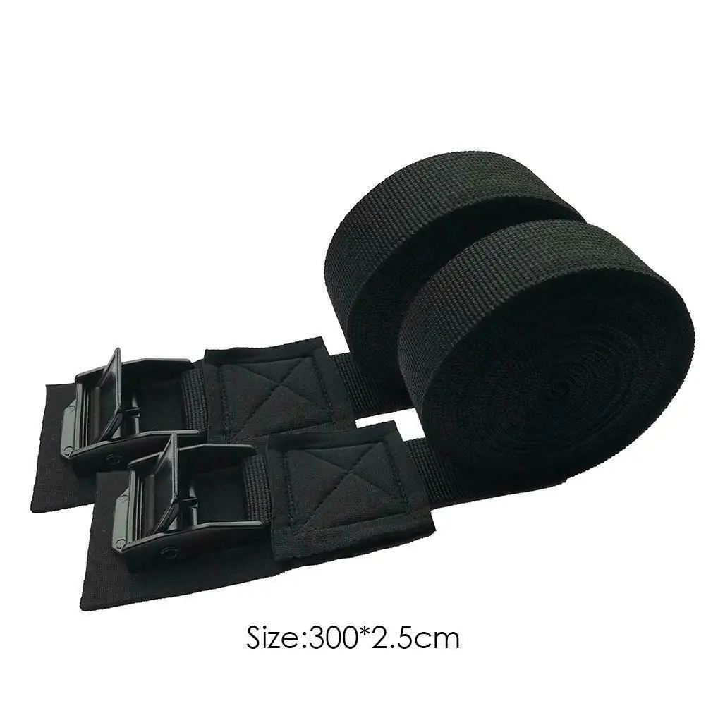 

1 Pair 9.8ft Car Roof Rack Luggage Lashing Straps Kayak Surfboard Cam Buckle Lashing Tie Down Straps High Breaking Strength