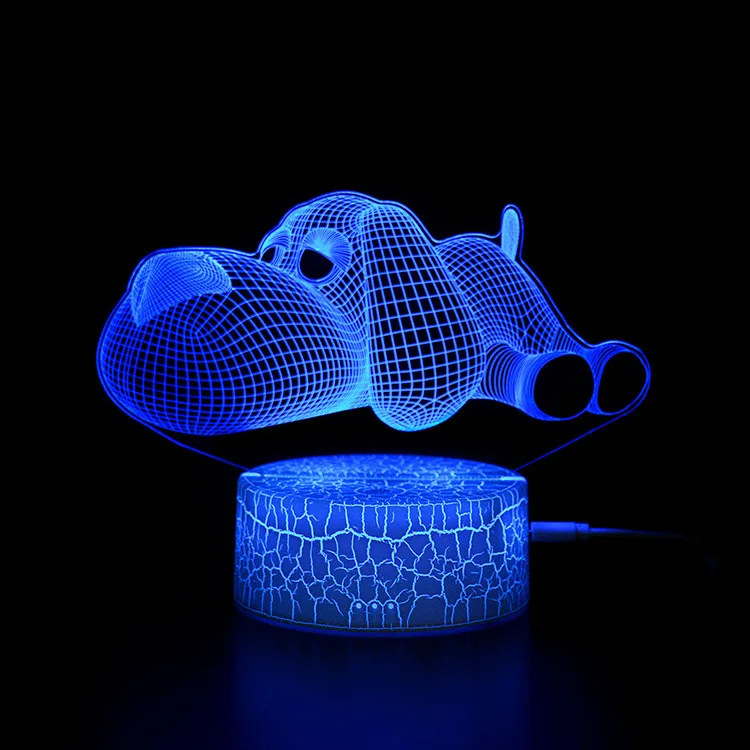 

3d-лампа светодиодная Ночная с пультом ДУ, USB 7/16