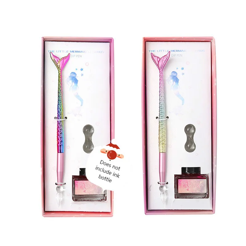 1 шт. Русалка постепенно обесцвечиваясь и не Стекло ручка с украшением в виде