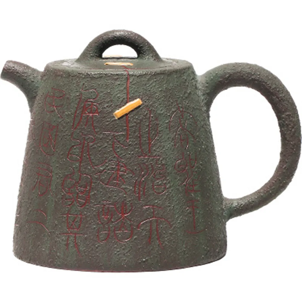 

Сырая руда из исинской глины Dahongpao, древний канканский Фиолетовый Глиняный Чайник ручной работы, имитация бронзы, креативный Ретро чайный н...