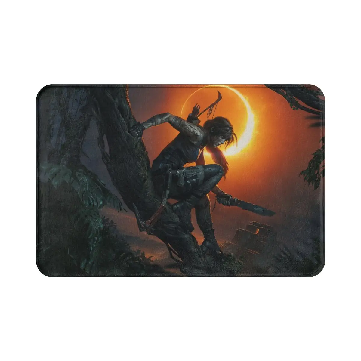 

Lara Croft Tomb Raider Game Non-slip Doormat Living Room Mat Shadow Balcony Carpet Welcome Rug Indoor Decorative