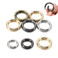5pcslot metal spring clasps openable o ring carabiner keychain handbag clasp dog chain buckles connector for diy jewelry making
