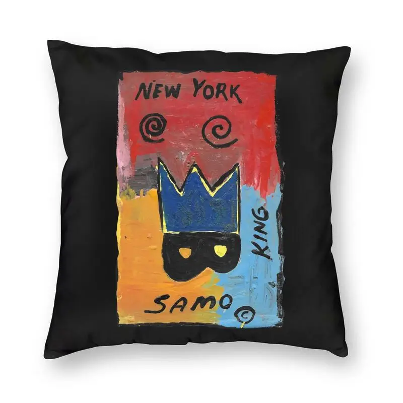 

Наволочка под подушку Jean Мишель Basquiat Нью-Йорк сам украшение спальни граффити уличное искусство наволочки Квадратные подушки Чехол
