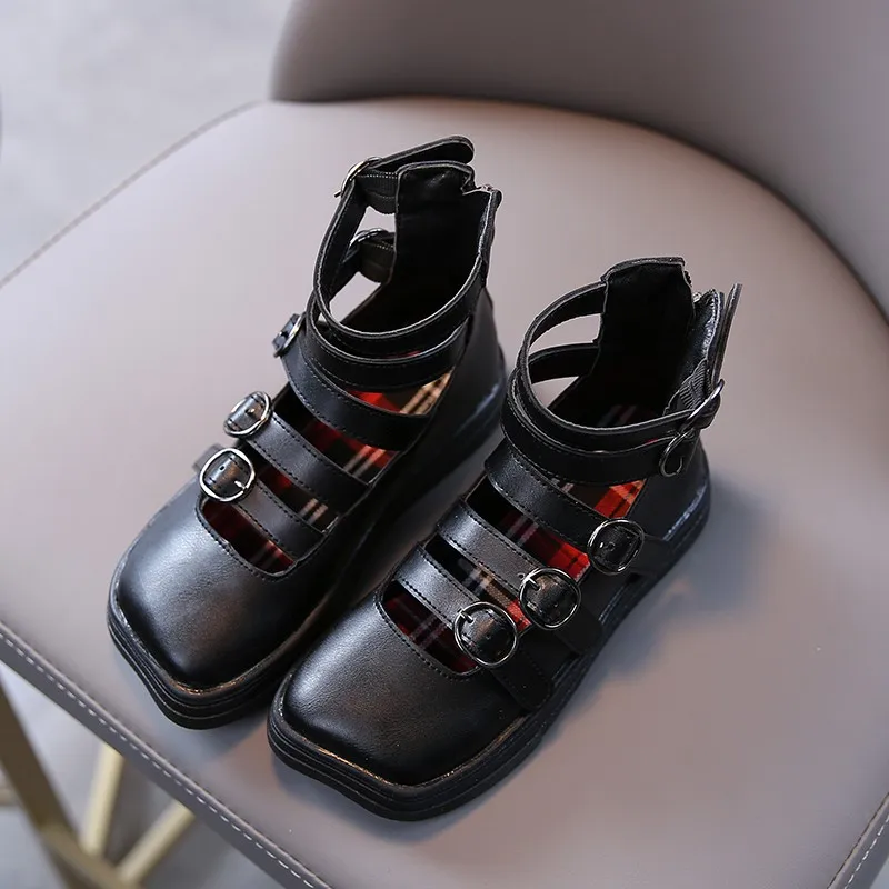 Детские римские сандалии новинка 2020 обувь для девочек детские черные из